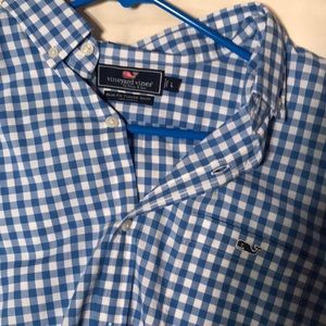 Vineyard Vines Gingham Slim Fit Tucker Shirt